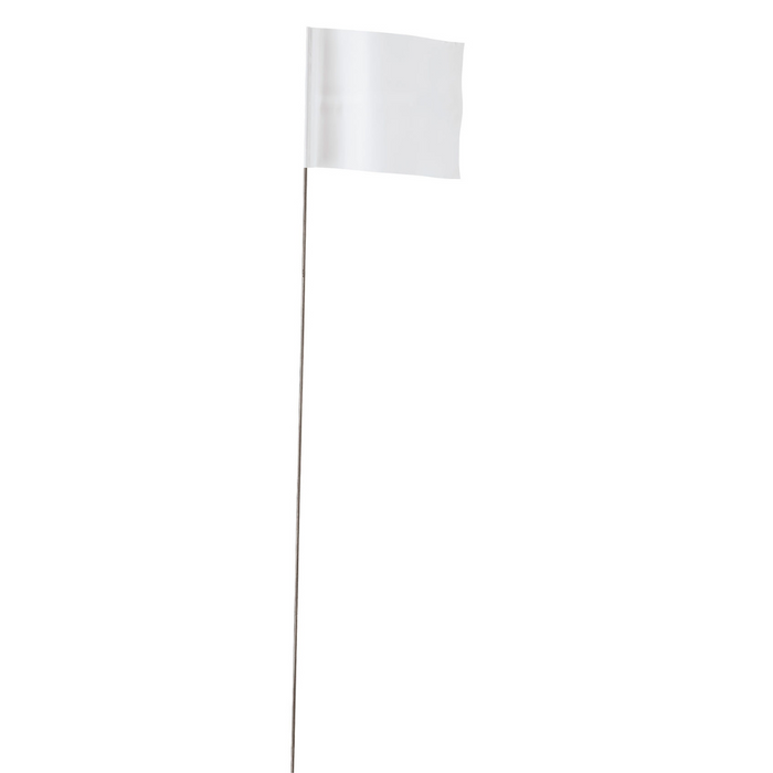 100Pk White Stake Flags