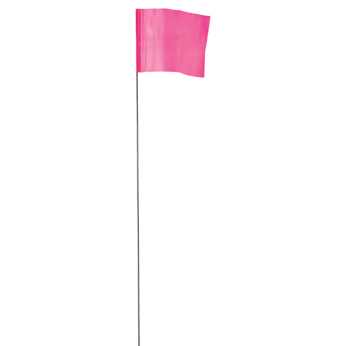 100Pk Pink Stake Flags