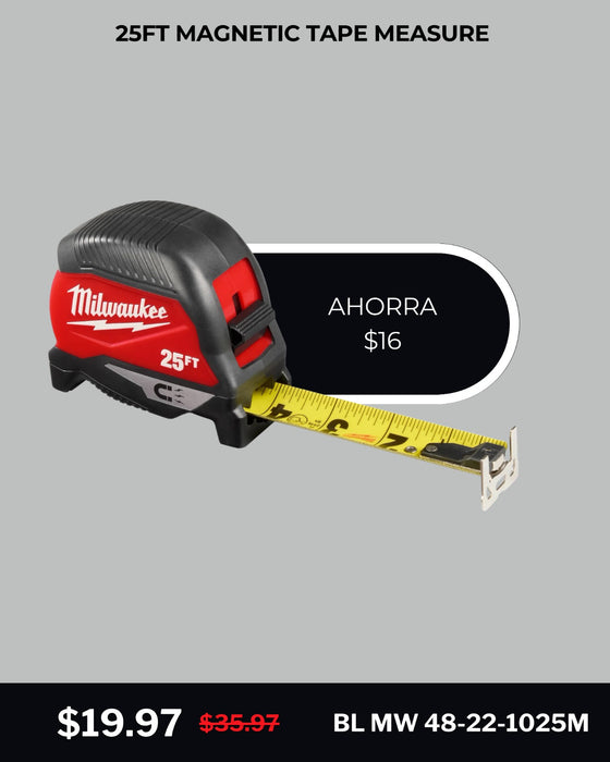 25 ft. Compact Magnetic Tape Measure