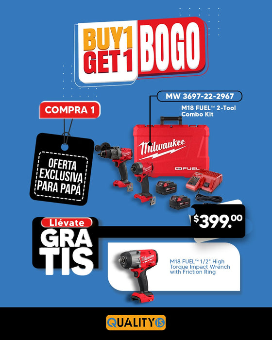 M18 FUEL™ 2-Tool Combo Kit + M18 FUEL™ 1/2" High Torque Impact Wrench w/ Friction Ring