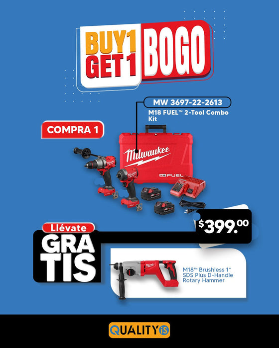 M18 FUEL™ 2-Tool Combo Kit + M18™ Brushless 1” SDS Plus D-Handle Rotary Hammer