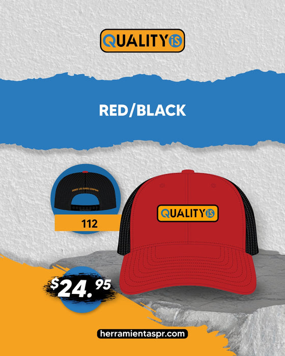 Gorra Qualityis Red/Black Cap