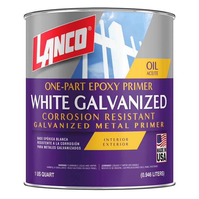 Lanco Oil-White Galvanized 1 Qt. White Interior/Exterior Alkyd Metal Primer