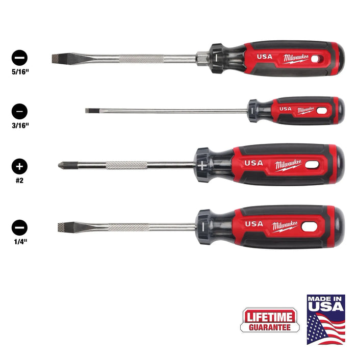 4PC Cushion Grip Screwdriver Set (USA)