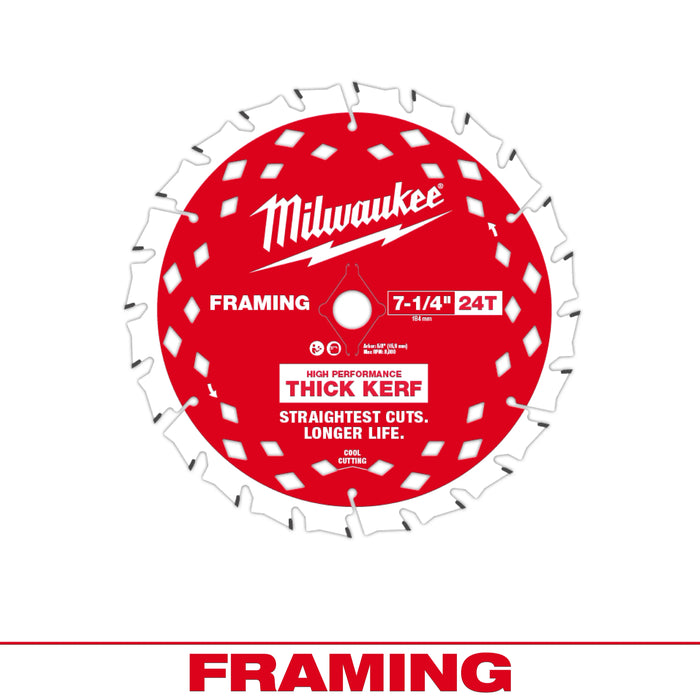 7-1/4" 24T Thick Kerf Framing Circular Saw Blade