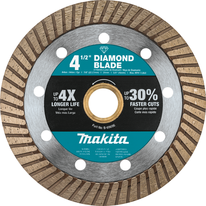 4‑1/2" Diamond Blade, Turbo, General Purpose