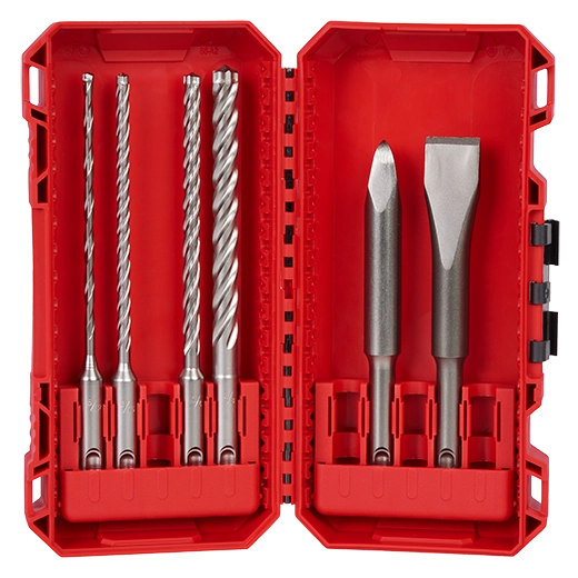 6PC SDS PLUS MX4 4 CUTTER & CHISEL KIT