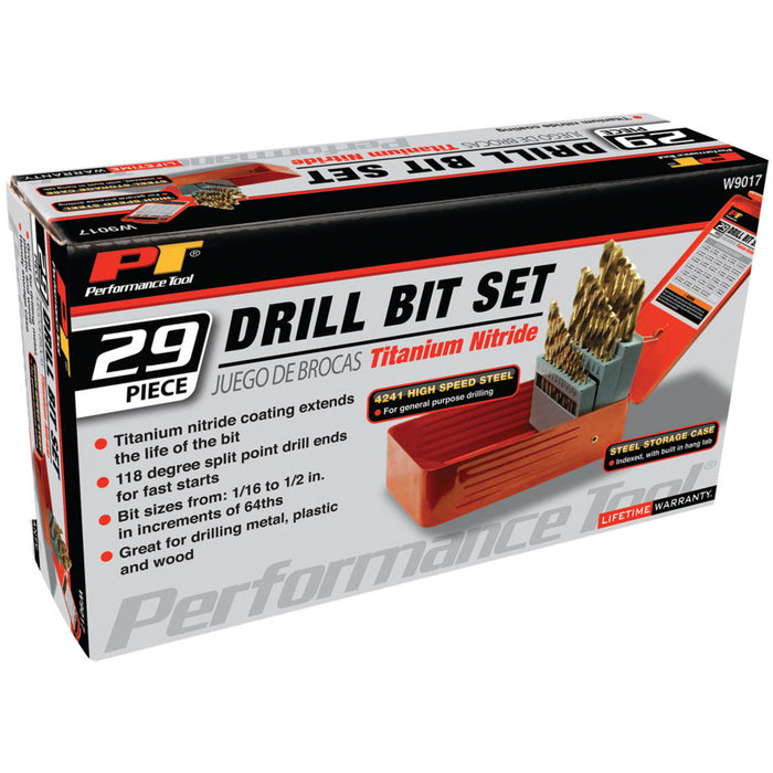 29 pc. Drill Bit Set w/Steel Case