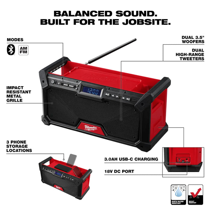 M18™ Bluetooth® Jobsite Radio