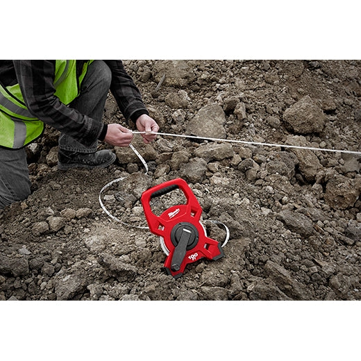 100ft Fiberglass Open Reel Long Tape Measure