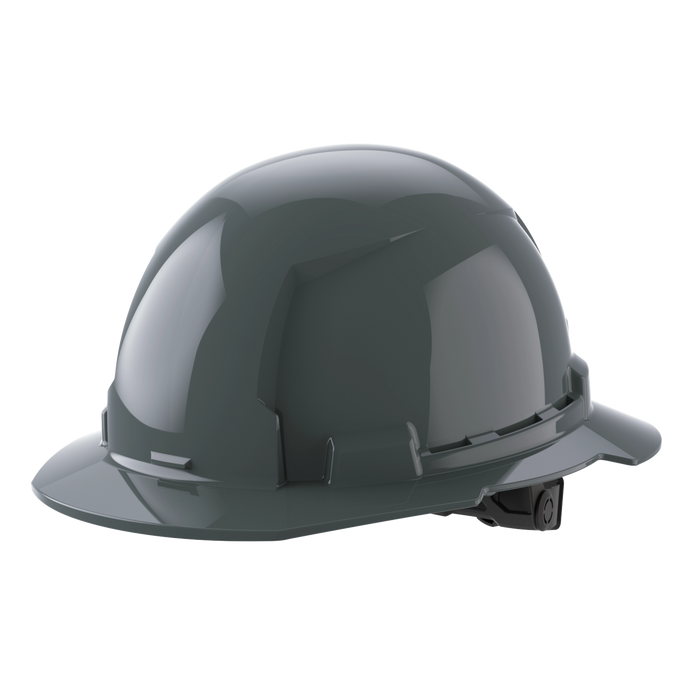 BOLT™ Gray Full Brim Hard Hat w/6pt Ratcheting Suspension (USA) - Type 1, Class E