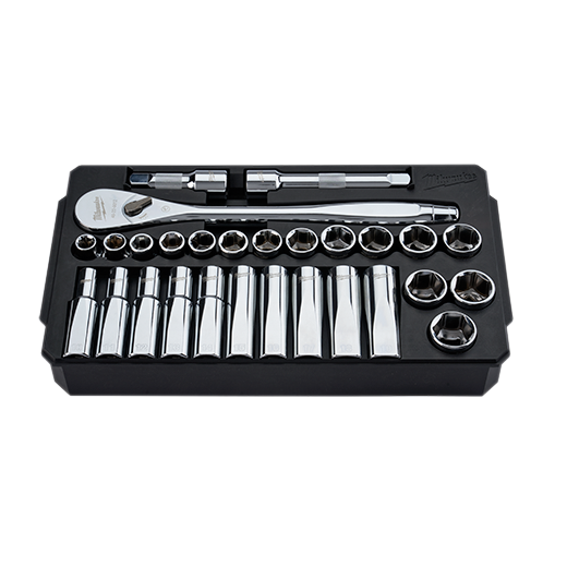 28 pc. 1/2 in. Socket Wrench Set (Metric)