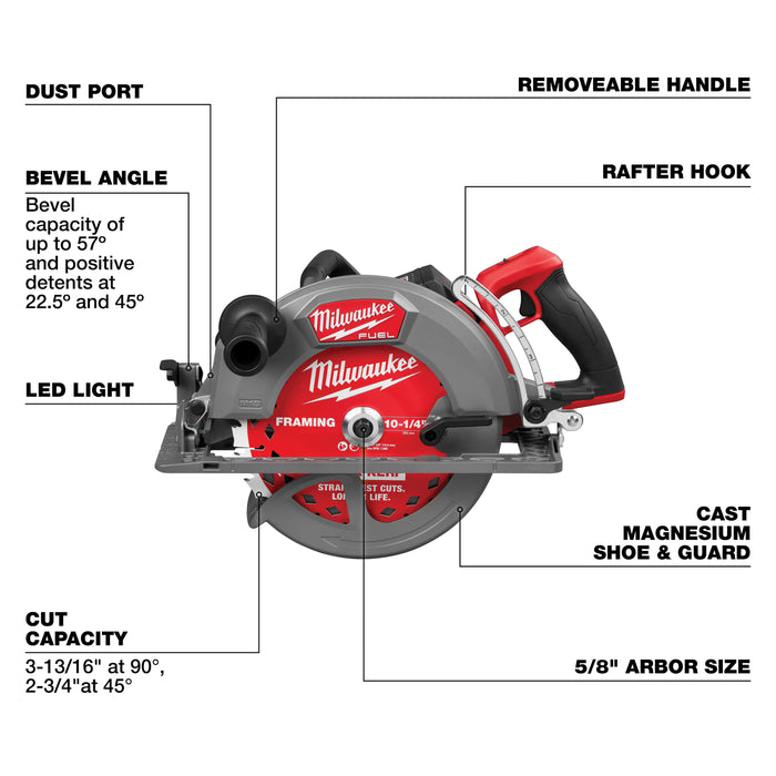 M18 FUEL™ 10-1/4" Rear Handle Circular Saw Kit