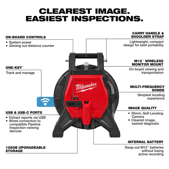 M12™ 85’ High Flex Compact Inspection Camera Kit