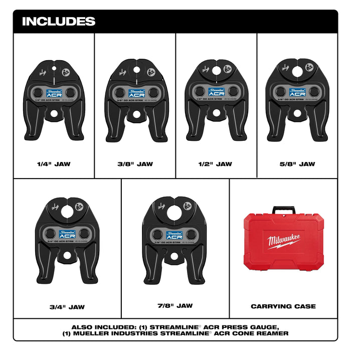 1/4" - 7/8" Streamline® ACR Press Jaw Kit for M12™ FORCE LOGIC™ Press Tool