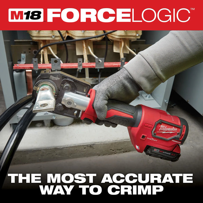 M18™ FORCE LOGIC™ 600 MCM Crimper with #8 - 600 MCM Cu Dies