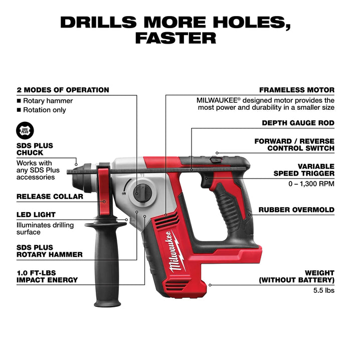 M18™ Cordless 5/8" SDS Plus Rotary Hammer