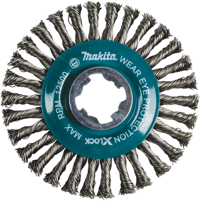 X‑LOCK 4‑1/2" Carbon Steel Stringer Bead Twist Wire Wheel