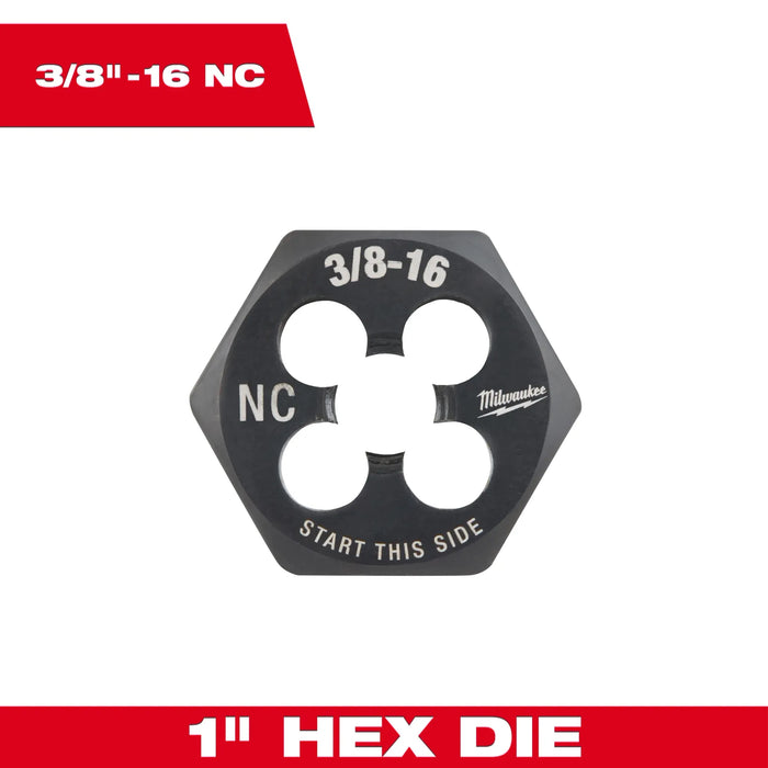 3/8"-16 NC 1-Inch Hex Threading Die