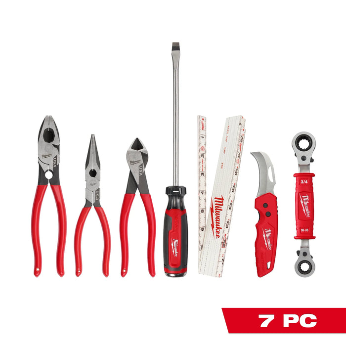 7 PC. Power Utility Hand Tool Set