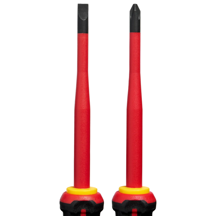 2pc 1000V Insulated Slim Tip Screwdriver Set