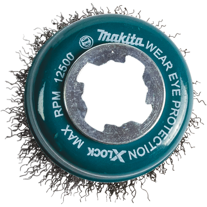 X‑LOCK 3" Carbon Steel Crimped Wire Cup Brush