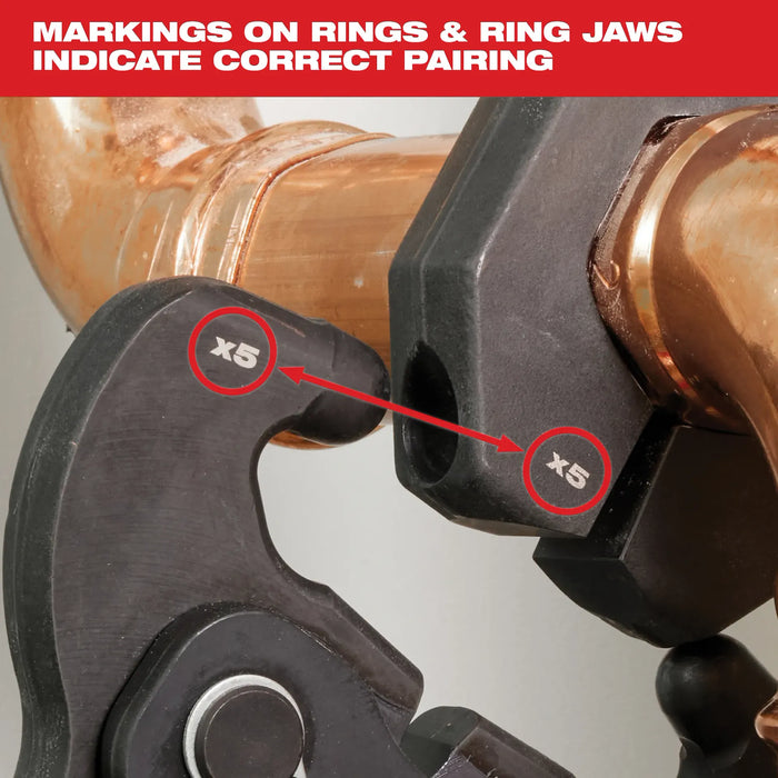 1/2" - 1-1/4" CTS-V Pivoting Press Ring Kit for M12™ FORCE LOGIC™ Press Tool