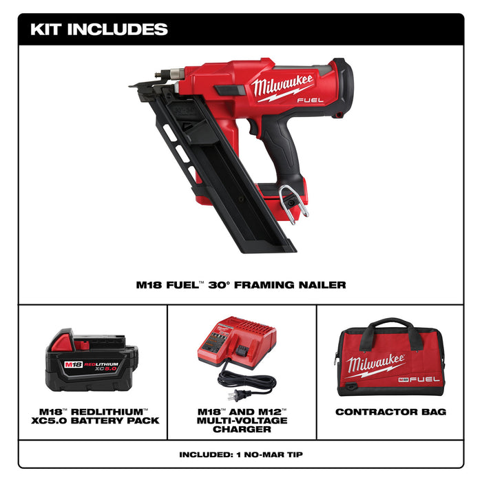 M18 FUEL™ 30 Degree Framing Nailer Kit