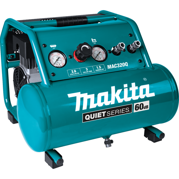Quiet Series 1‑1/2 HP, 3 Gallon, Oil‑Free, Electric Air Compressor