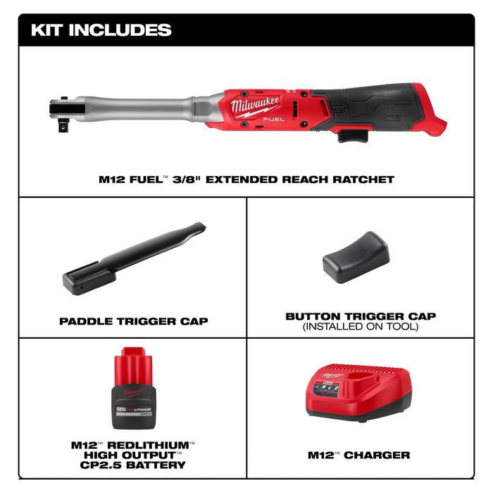 M12 FUEL™ 3/8" Extended Reach Ratchet Kit
