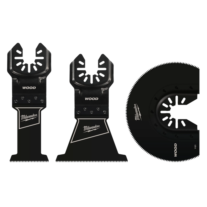 MILWAUKEE® OPEN-LOK™ HCS Wood Multi-Tool Blade Variety Pack 3PC