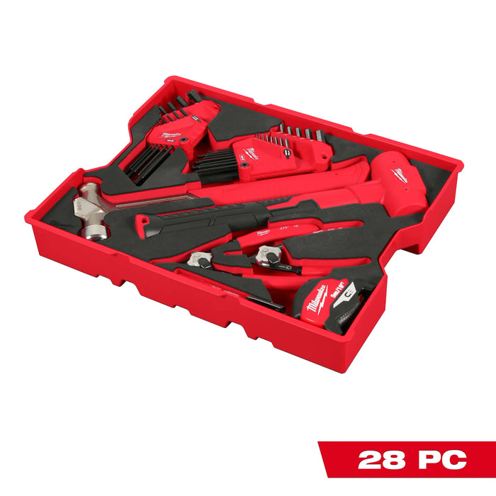 28pc. Hex Key & Hammer Set with Tray for PACKOUT™ Drawers