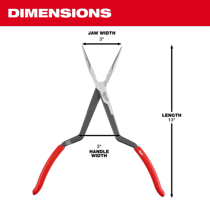 13" Long Reach Pliers - 45° Nose