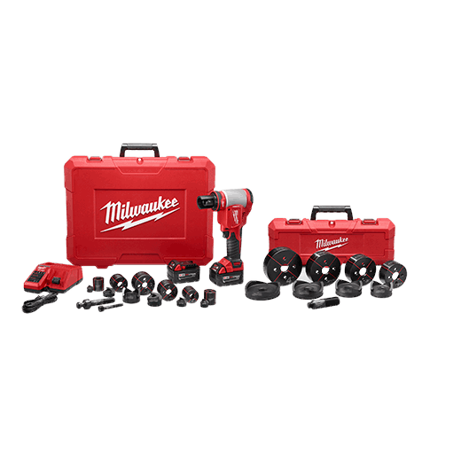 M18™ FORCE LOGIC™ 10T Knockout Tool 1/2" - 4" Kit