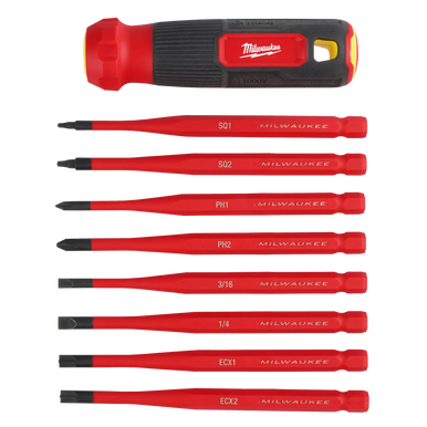 8-in-1 1000V Insulated Slim Tip Multi-Bit Screwdriver