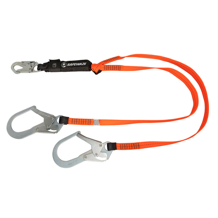 V-Line 6' Energy Absorbing Lanyard: Dual Leg, Rebar Hooks