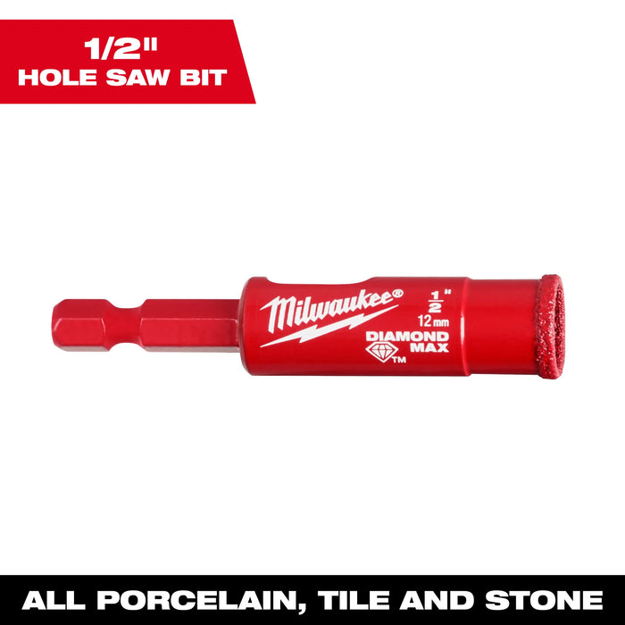 Milwaukee® 1/2" Diamond Max™ Hole Saw Bit