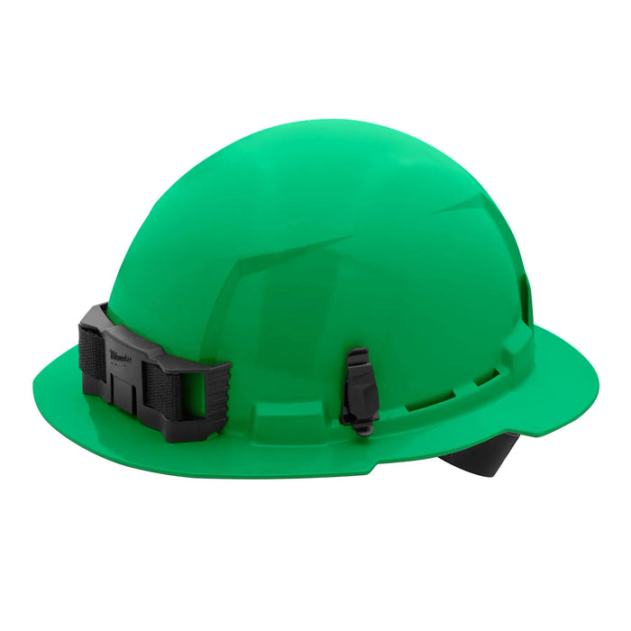 FULL BRIM HARD HAT W/4PT RATCHETING SUSPENSION GREEN