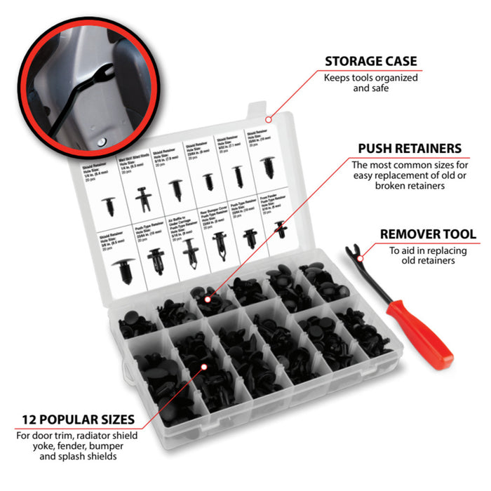 240 pc. Push Pin Retainer Assortment