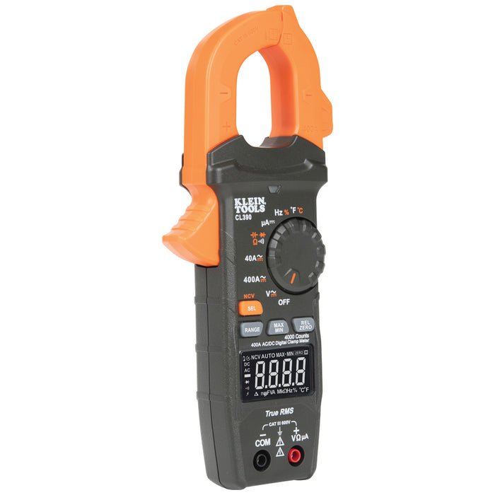 AC/DC Digital Clamp Meter, Auto-Ranging 400 Amp