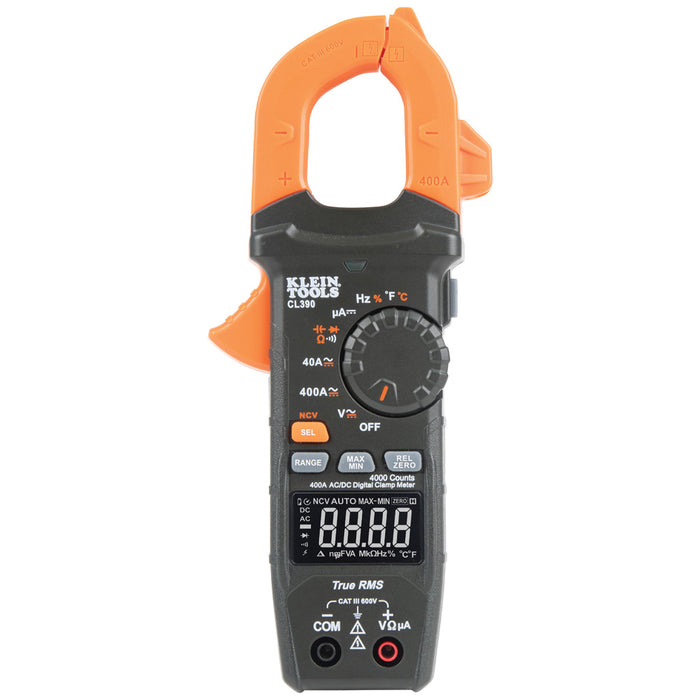 AC/DC Digital Clamp Meter, Auto-Ranging 400 Amp