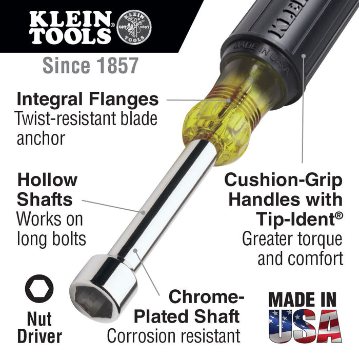 5/16-Inch Nut Driver, 6-Inch Hollow Shaft
