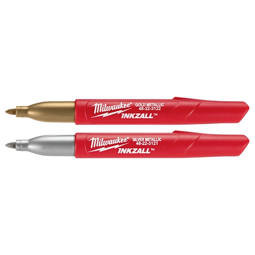 2PK INKZALL™ Silver/Gold Metallic Fine Point Marker
