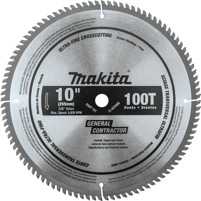 10" 100T Polished Miter Saw Blade, Ultra‑Fine Crosscutting