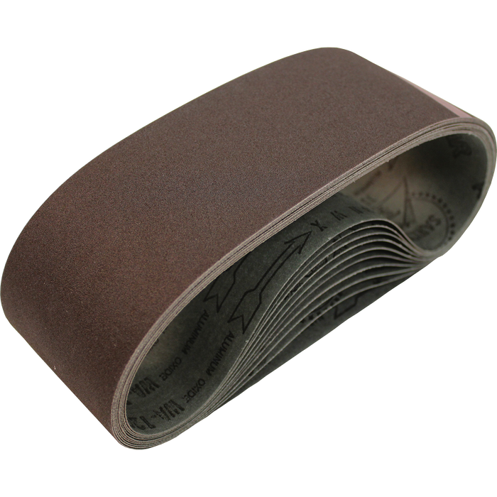 3" x 21" Abrasive Belt, 80 Grit, 10/pk