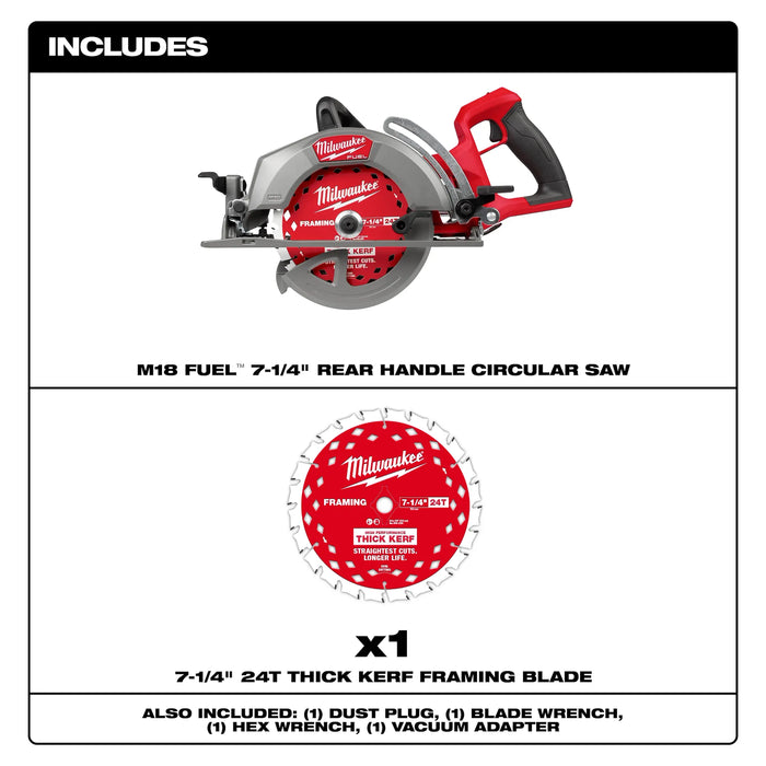 M18 FUEL™ 7-1/4" Rear Handle Circular Saw