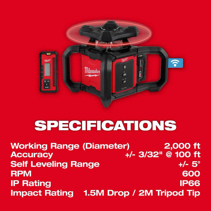 M18™ Red Exterior Rotary Laser Level Kit w/ Receiver