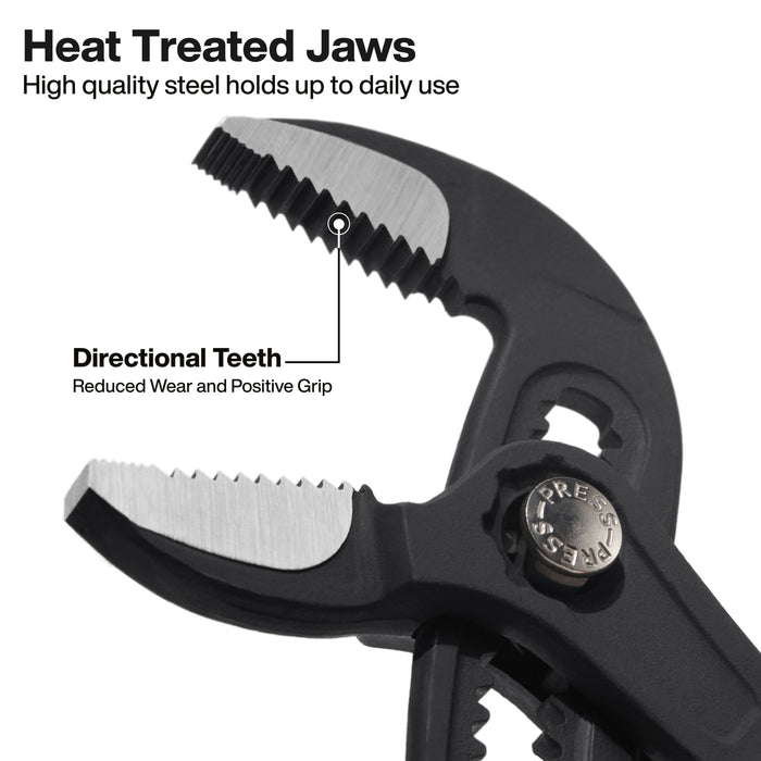 Straight Jaw Quick-Adjust Pump Pliers, 7-Inch