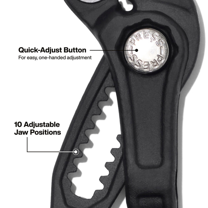 Straight Jaw Quick-Adjust Pump Pliers, 7-Inch