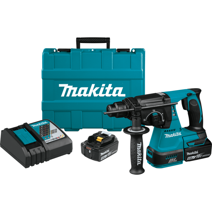 18V LXT® Lithium‑Ion Brushless Cordless 1" SDS‑PLUS Rotary Hammer Kit (5.0Ah)